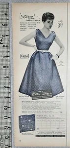 1954 Cotton Shop Vintage Print Ad Starry Chambray Denim Dress Spartanburg SC - Picture 1 of 1