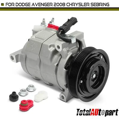 Compresor de aire acondicionado con embrague para Chrysler Sebring 2007-2008 Dodge Avenger 2008 Foto 1 de 4