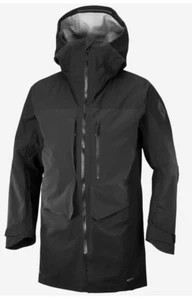 Salomon Stance 3 Layer Long Jacket Men's Med Ski Snowboard Winter Pertex Black - Picture 1 of 7