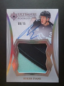 2023-24 Ultimate Hockey Ryker Evans Ultimate Rookie Patch Auto 9/15 #114 - Picture 1 of 2