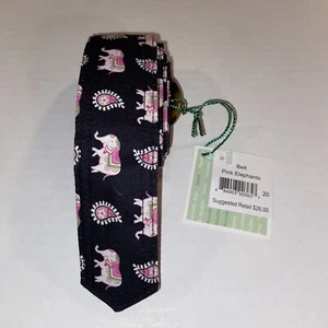 NWT! Vera Bradley Reversible Belt- Pink Elephants - Picture 1 of 3