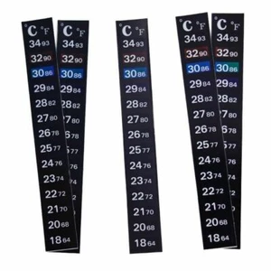 STICK ON DIGITAL THERMOMETER ADHESIVE AQUARIUM FISH TANK WINDOW WATER STRIP  *UK - Picture 1 of 4