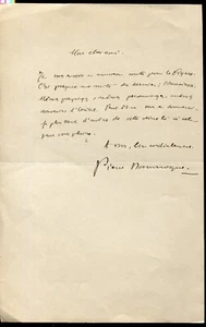 LETTRE AUTOGRAPHE SIGNEE Pierre Dominique Lucchini . écrivain et romancier . - Picture 1 of 1
