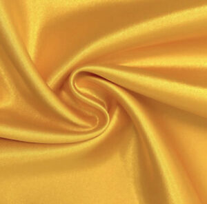 Yellow Charmeuse High Quality Satin Fabric Sold By The Yard