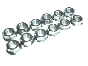 M12X1.25 TITANIUM FLANGED SPROCKET NUTS Ti GR5 ROAD BIKE RACE SPEC M12 FINE - Picture 1 of 45