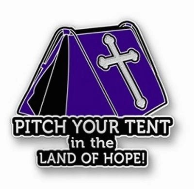 Prendedor Cruz Tienda Púrpura Conciencia Espiritual Fe Esperanza Campo Tierra de Esperanza Inspirar Foto 1 de 2