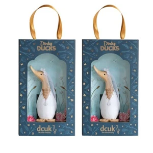 DCUK Mrs and Mrs Gift Boxed Wooden Wedding Dinky Ducks Present for A Couple - Picture 1 of 1