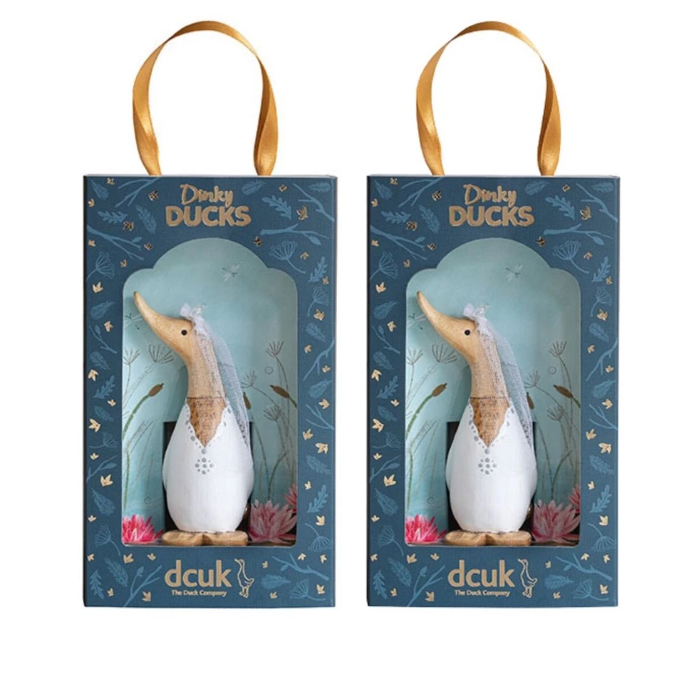 DCUK Mrs and Mrs Gift Boxed Wooden Wedding Dinky Ducks Present for A Couple - Image 1 of 1