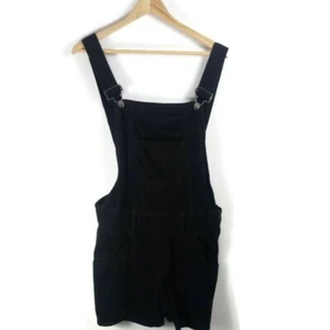 Olsenboye Corduroy Shortalls Junior 11 Black Side Zip Adjustable Straps Pockets - Picture 1 of 13