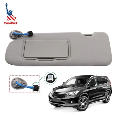 Left Driver Side Sun Visor With Mirror & Light Gray for 2017-2022 Honda CR-V - Image 1 of 4