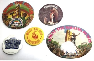 Prendedores vintage seis banderas NJ-Lámparas nacionales-Pins de Cristonia-Lote de 4 parques temáticos - Imagen 1 de 7