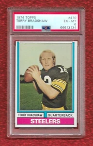 1974 TOPPS #470 TERRY BRADSHAW PSA 6 EX-MINT HOF STEELERS LOUISIANA TECH - Picture 1 of 1
