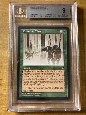 Magic The Gathering✨CONSTANT MISTS ✨Stronghold BGS 9 MINT 1998 UNCOMMON POP 3 ! - Image 1 of 2