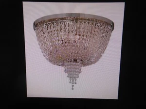 Corbett Lighting Vixen Flushmount Two Light Beaded Chain Bowl Model 141-32 - Picture 1 of 4