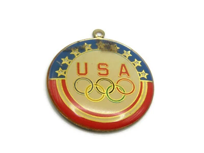 Олимпийские кольца США с винтажными и золотистыми подвесками - Изображение 1 из 4