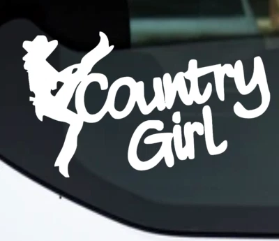 Country Girl Cowgirl Decal Stickers Tumbler Window Car Truck Boat 22 Variations - Image 1 of 4