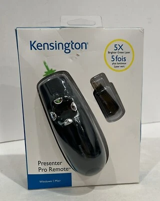 Control remoto profesional presentador láser verde brillante Kensington 5x para Windows/Mac (B10) Foto 1 de 4