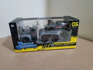 Maisto 1/64 Muscle Machines 1953 Mack B-61 Flatbed / 1971 Chevrolet Camaro Rare - Picture 1 of 4