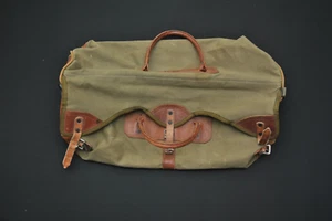 VTG Gokeys Faded Green Canvas Duffle Bag Stained Broken Strap 201024CR - Picture 1 of 7