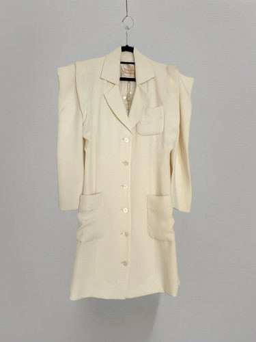 OFF WHITE ABITO IN SETA VIVIENNE WESTWOOD ABITO CATH BIANCO SPORCO ABITO DA SPOSA OCCASIONE