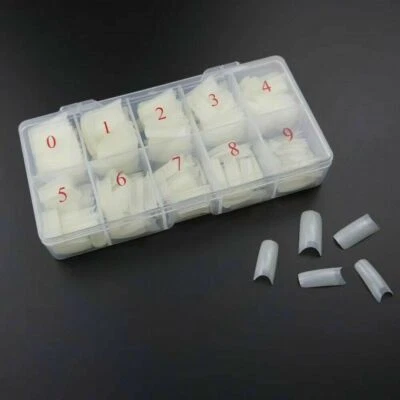 500Pcs/Box Artificial Nails French False Half Nail Art Tips Acrylic UV Gel Tools - Imagem 1 de 4