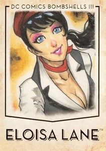 DC Comics Bombshells III 3 GOLD DECO FOIL BASE Trading Card #14 / ELOISA LANE