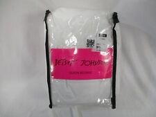 Betsey Johnson Bed Skirt Queen White 15” Tiered Ruffle Split Corners Microfiber