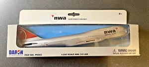 NORTHWEST AIRLINES NWA 747-400 Aircraft Scale 1:250 Model PR003 NEW - Picture 1 of 6