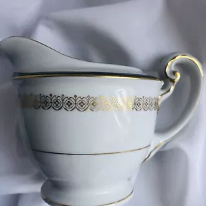 MCM SONE CHINA KENT Creamer Black Border Gold Accents MADE IN JAPAN #2456 - Picture 1 of 9