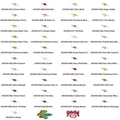 Señuelos Strike King Crankbait 6XD Deep Diver Rattling Cualquier 41 Colores Modelo Pro Foto 1 de 4