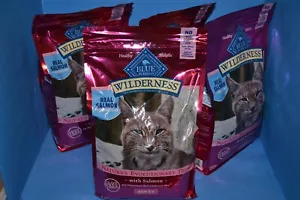 (4) Blue Buffalo Cat Food, Dry, Adult, Salmon, 4 lbs Each - Picture 1 of 3
