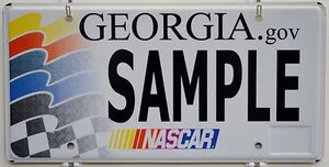 Rare Georgia DMV NASCAR Racing Sample License Plate Tag ++ GA HTF - Picture 1 of 3