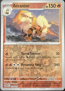 Arcanine 059/165 Sv: Scarlet & Violet 151 Reverse Holo - Carta Pokémon - Foto 1 di 2