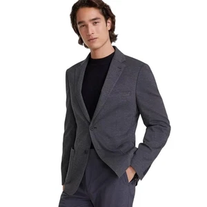 Calvin Klein Men's Solid Grey Knit Slim-Fit Casual Comfort Sport Coat Size 34R - Picture 1 of 5