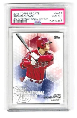 2018 ToppsUpdate Shohei Ohtani International Affair Rookie PSA 10 GEM MINT - Image 1 of 2