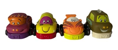 Battat Just B-Byou (Lot Of 4) Toy Pull-Back And Forth Go Car Set EUC - Изображение 1 из 4