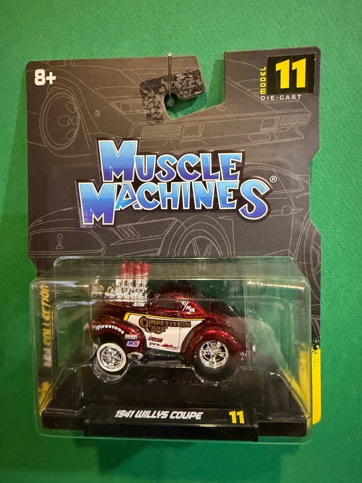 Maisto Muscle Machines 1941 Willys Coupe Dragster 1/64 压铸 MOC BX77 — 第 1/1 张图片