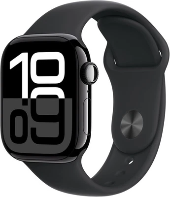 Apple Watch Series 10 42mm GPS/LTE Jet Black Case Black Band  MWX63LW/A - Image 1 of 4