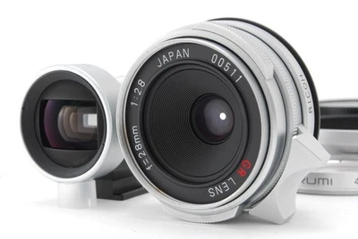 [Top MINT w/finder] RICOH GR 28mm f2.8 Lens Leica LTM L39 Silver From JAPAN - Image 1 of 4