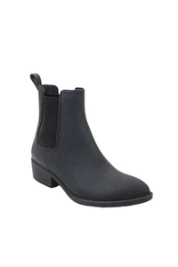 Jeffrey Campbell Womens Rubber Elastic Ankle Pointed Toe Boots Black Size 10 - Picture 1 of 6