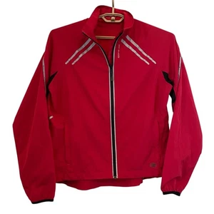Sugoi Laufjacke Damen Large Rot Windbreaker Radfahren Reflektierend Full Zip - Bild 1 von 16