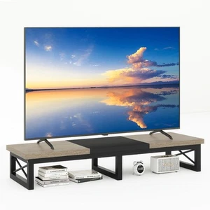 45" Large TV Riser for 32-60 inch TV,Tabletop Short TV Stand with Storage and... - Picture 1 of 9