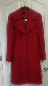NWT Women’s INC International Concepts Red Snap NWT Rhinestone Button Coat Large - Picture 1 of 9
