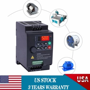 2 HP 3 Phase Motor Variable Frequency Drive VFD Speed Controller 220VAC 1.5KW 7A - Picture 1 of 12