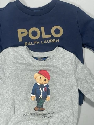 suéter polo ralph lauren meninas 5 gola redonda urso terry pulôver - Imagem 1 de 4