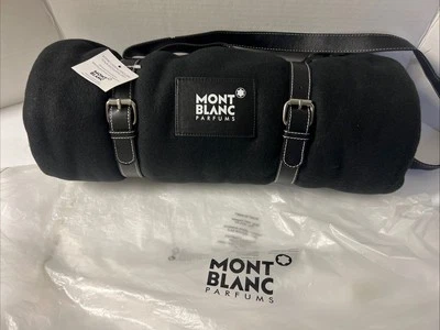 Luxury Mont Blanc Parfums Stadium Blanket with Carry Strap Black - Image 1 of 4