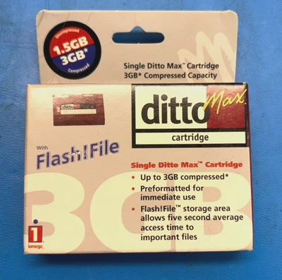 iOmega 1.5GB / 3B Ditto Max Tape Cartridge with Flash File 10612 - Image 1 of 4
