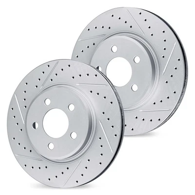 For Ford Thunderbird 65-66 R1 Concepts Drilled & Slotted Front Brake Rotor Set - Imagem 1 de 3