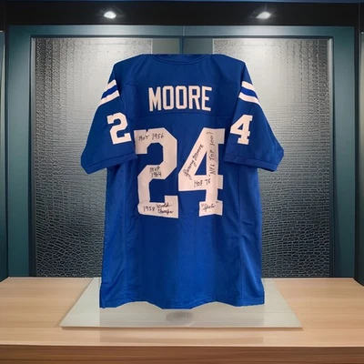 Lenny Moore #24 Signed Baltimore Colts Jersey With Multiple Inscriptions (JSA) - Image 1 of 4