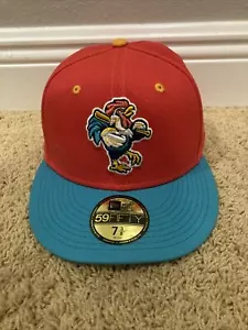 New Era Coral/Turquoise Gallos de Delmarva Copa De La Diversion 59FIFTY Sz 7-3/8 - Picture 1 of 9